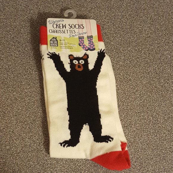 Little Blue House Accessories - Bear Naked Novelty Socks by Little Blue House Size OS